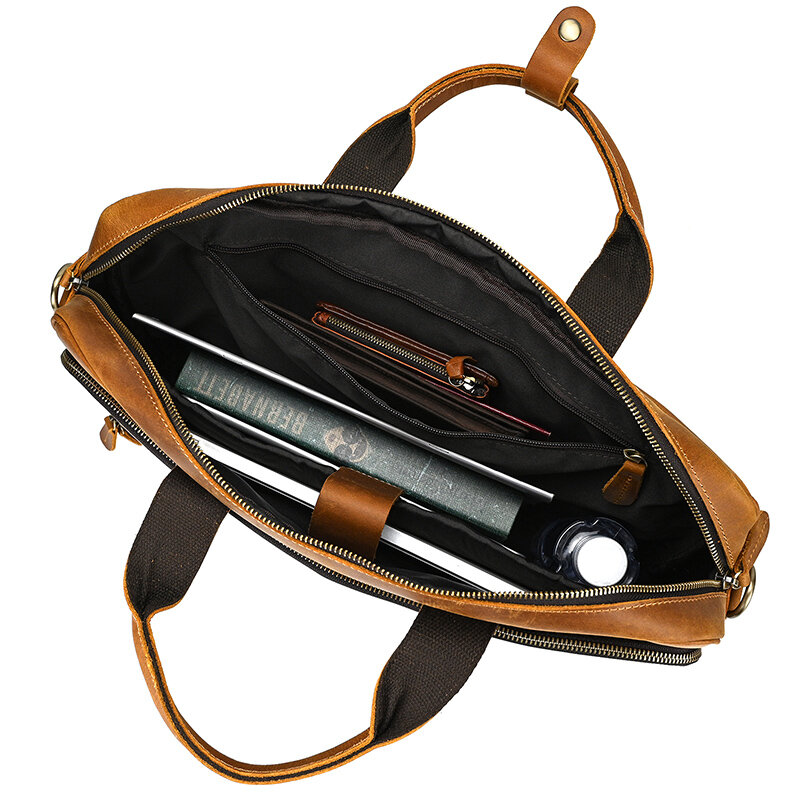 حقيبة يد للعمل من الجلد الطبيعي ، حقيبة حمل للكمبيوتر المحمول ، سعة كبيرة ، حقيبة كتف للرجال ، حقائب عمل للرجال ،