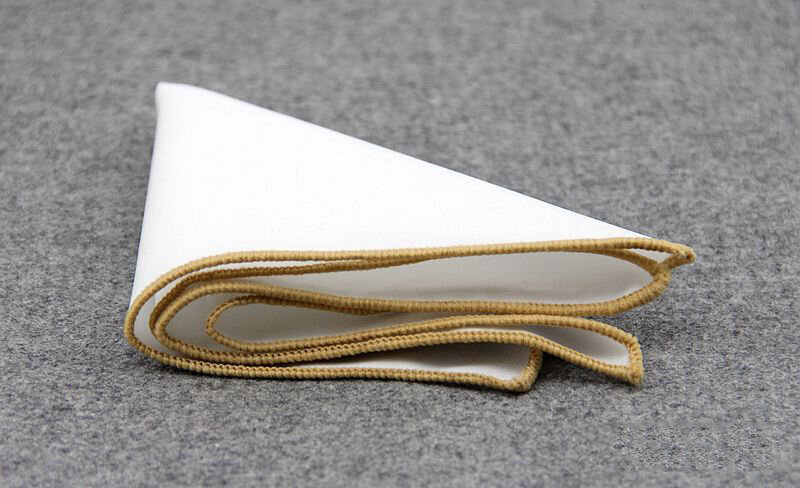 Классический однотонный хлопковый носовой платок 23 см * 23 см с цветными краями для мужчин искусственный деловой офис свадебный подарок аксессуары карманы квадратные