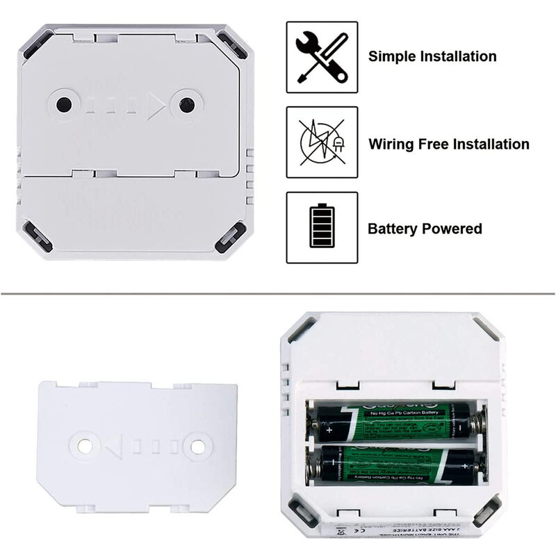 Mini CO Sensor Karbon Monoksida Alarm Detektor Bertenaga Baterai dengan LED Digital Display Suara Peringatan Cocok untuk Dapur Rumah