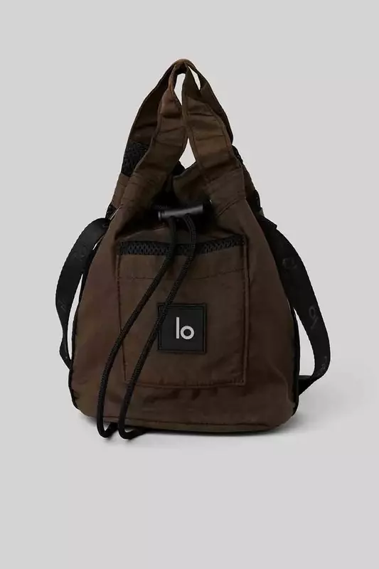 LO Sports Yoga Bag Women's Leisure Sports Black Phone Portable Shopping Makeup Bag Women's Outdoor Leisure Crossbody Bag