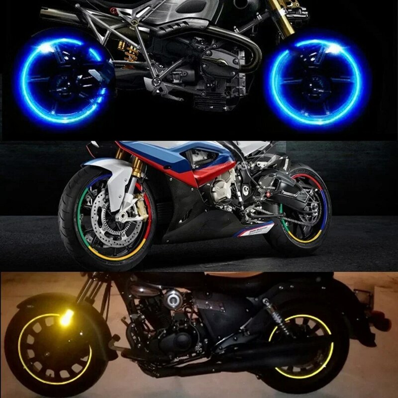 Motocicleta Roda Hub adesivo reflexivo, aro decalques Acessórios, Suzuki GSXR 250, 400, 600, 1000, 750, GSR750, GSR 750, 1000R, 17"