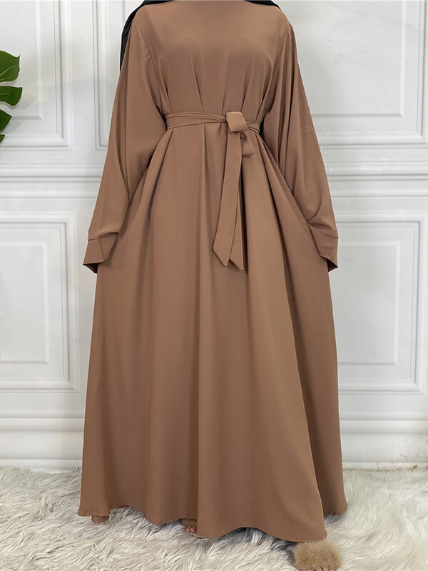 Abaya-Robe Maxi Modeste pour Femme Musulmane, Kaftan de Turquie, Vêtements Islamiques, Hijab Éducatif