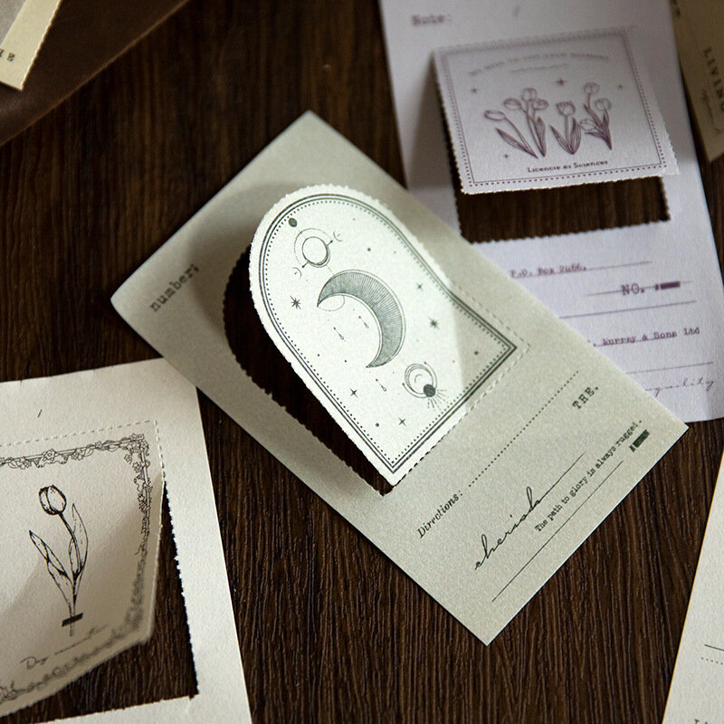 Card Lover 50 sztuk [czas bajki serii] Vintage Journal kartki samoprzylepne światło papierowy Notes do robienia notatek karteczki do notowania Scrapbooking materiał