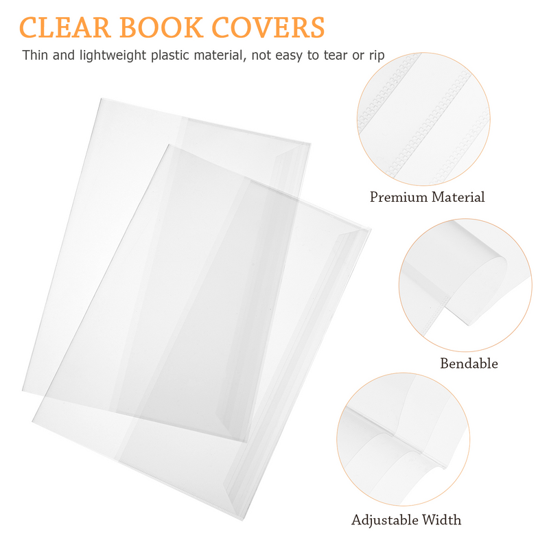 Textbook Protection Covers Reusable Book Covers Transparent Book Covers Waterproof Slipcases