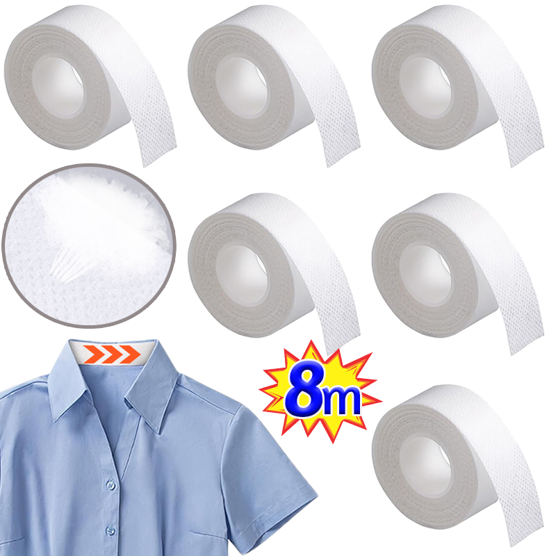 Einweg selbst klebender Kragen Schweiß absorbierende Aufkleber Anti-Schmutz T-Shirt Kragen Aufkleber Schutz Hals Liner Pads für Frauen Männer