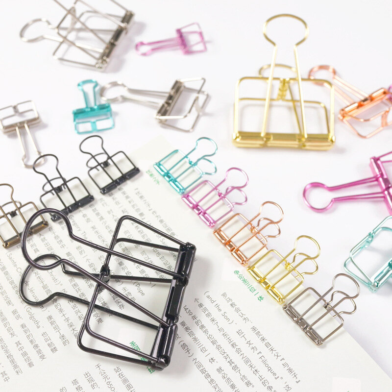 Hollow Binder Clip Office Supplies Metal Creative Paper Clips Skeleton Clip