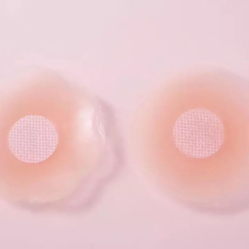 6 buah wanita merekat sendiri dapat digunakan kembali payudara dada penutup puting silikon stiker payudara bikini Bare bahu aksesoris pakaian dalam