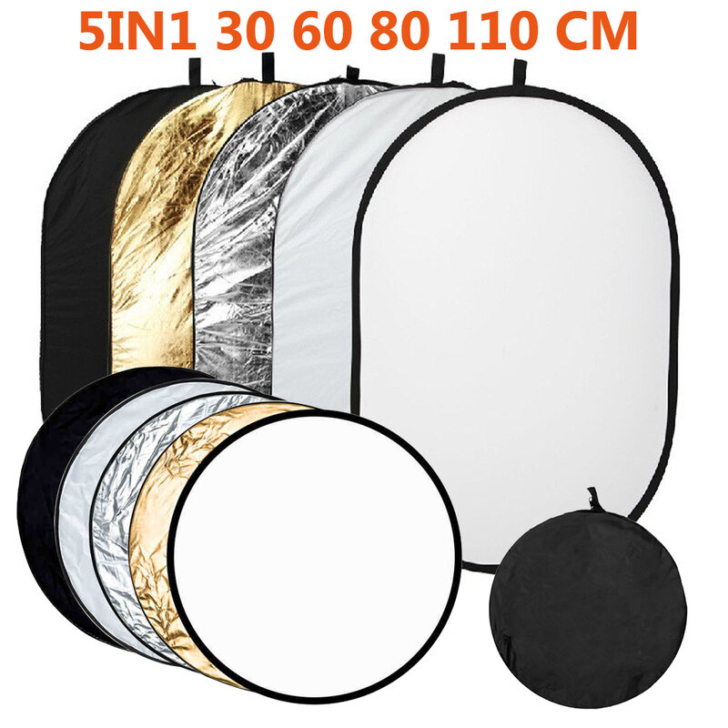 30Cm 12 Inch Reflector 5 In 1 Foto 'S Ronde Reflector Voor Fotografie Licht Diffuser Photo Studio Accessoire Houvast Draagbare