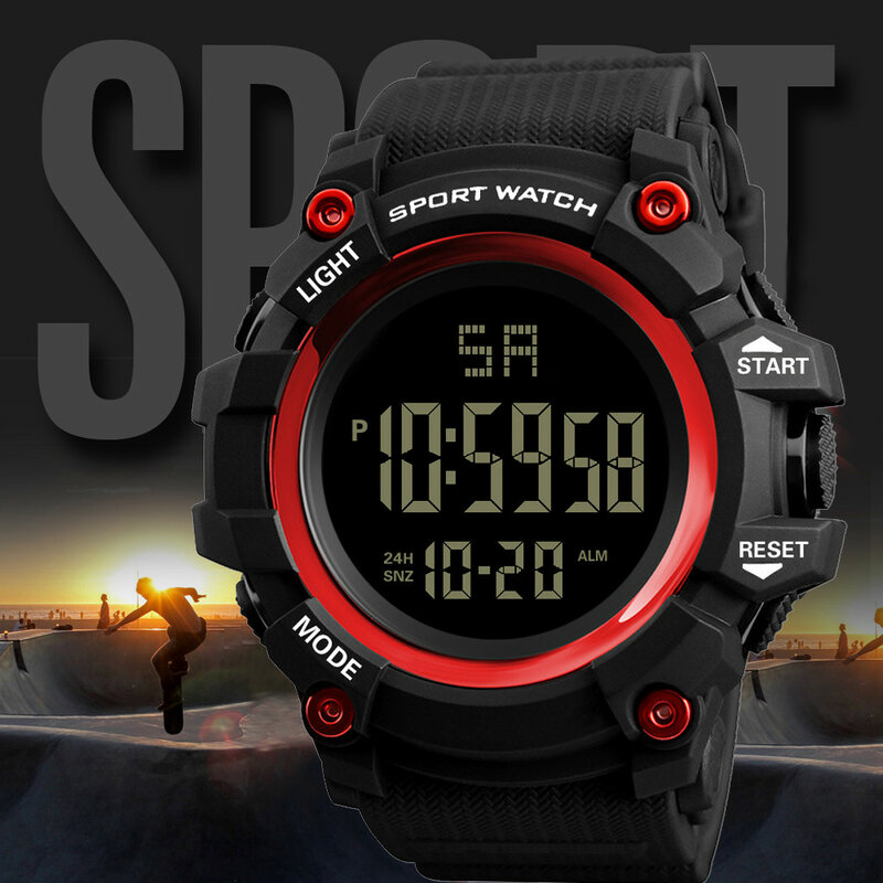 Luxury Men Analog Digital Outdoor Watch Military Sport LED Waterproof Watch Classic Fashion Wrist Watches For Men Erkek Kol Satl