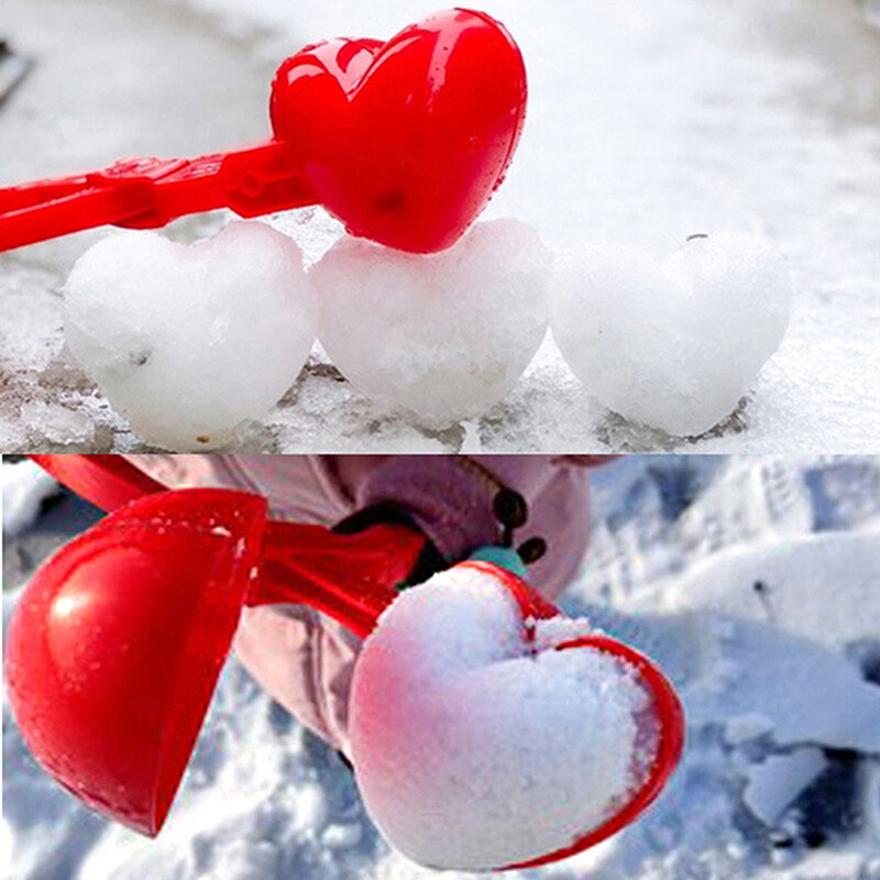 Caring/bebek berbentuk bola salju pembuat klip anak luar ruangan plastik musim dingin salju pasir cetakan alat untuk Snowball melawan menyenangkan olahraga mainan