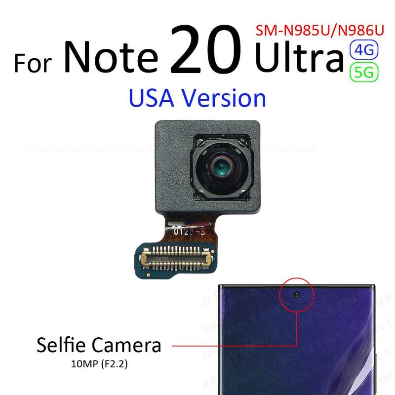 Câmera frontal com cabo flex, peças de reparo para samsung galaxy note 20 ultra nnnn