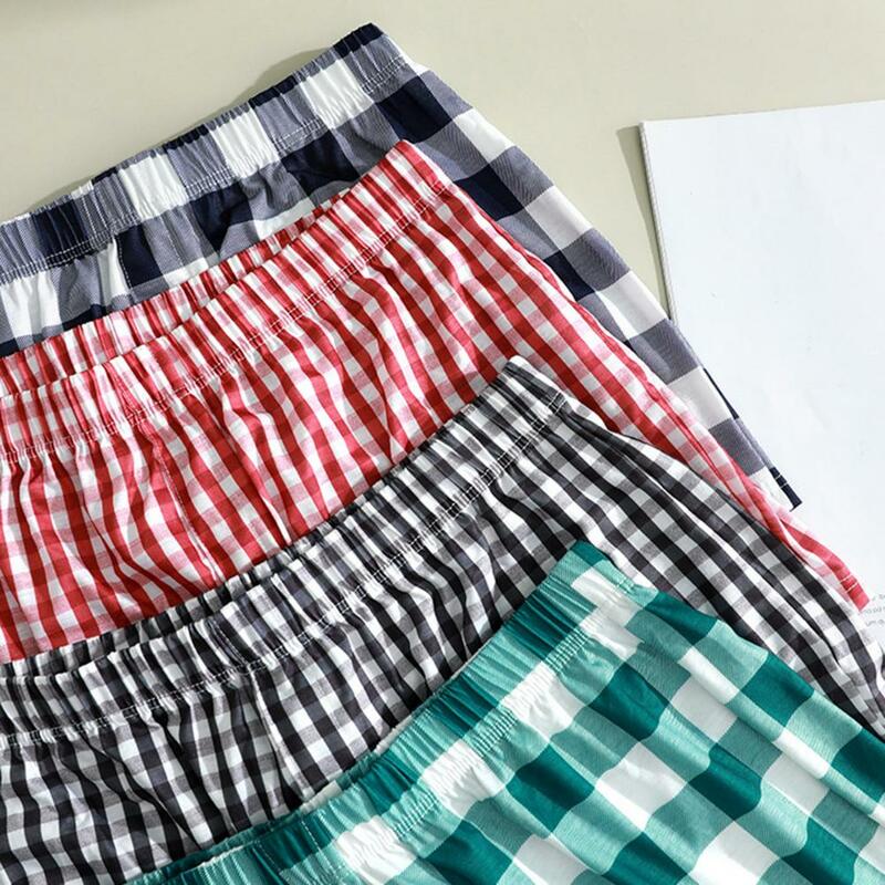 Pantaloncini Unisex pantaloncini pigiama con stampa scozzese per donna uomo pantaloni Lounge per indumenti da notte Micro pantaloncini larghi