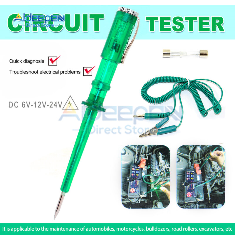 High Quality Car Circuit Tester Automotive Truck Voltage Tester Circuit DC 6V 12V 24V Auto Circuit Tester Detection Tool