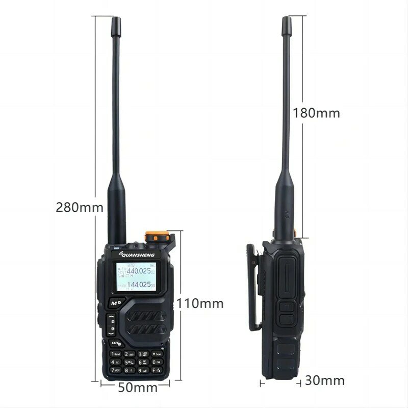 Quansheng K5 UV walkie talkie UV K58สองทางวิทยุ K6 50-600MHz FM Radio NOAA scrambler/dtmf บันทึกความถี่ไร้สายสำหรับมือสมัครเล่น