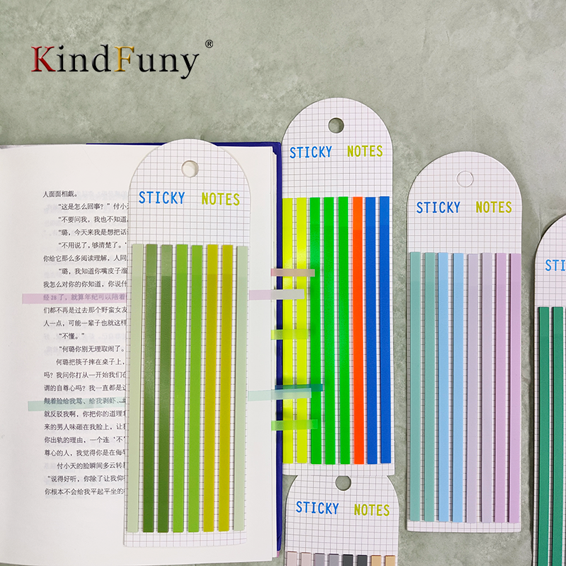KindFuny 160Pcs adesivi trasparenti Bookmarkers Tabs bandiere schede di cancelleria Memo Pad School posted it forniture per ufficio