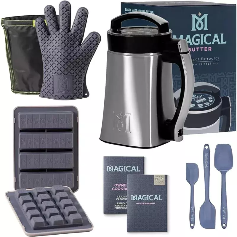 Magical Butter Machine MB2E Botanical Extractor Kitchen Bundle with Magical Butter official 7 page Cookbook and Accessories