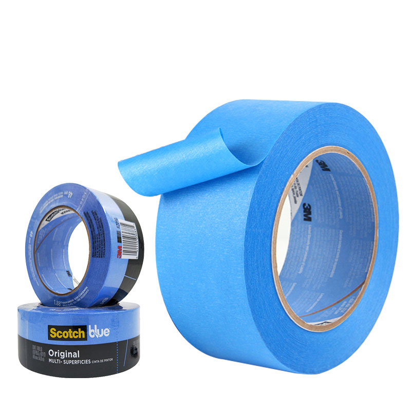 2090 Tape pelukis permukaan biru 50yds multiguna menghilangkan dengan mudah mencetak pita untuk penggunaan luar ruangan dan dalam ruangan