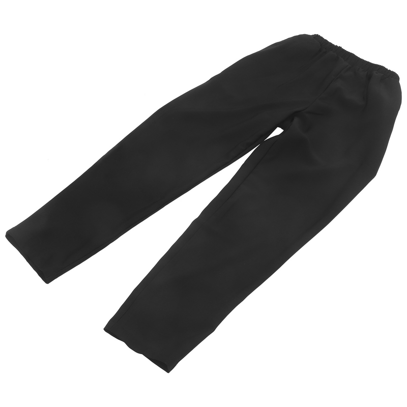 Пара спецодежды для шеф-повара, брюки, дышащий материал, свободный льняной комплект для женщин (черный)
