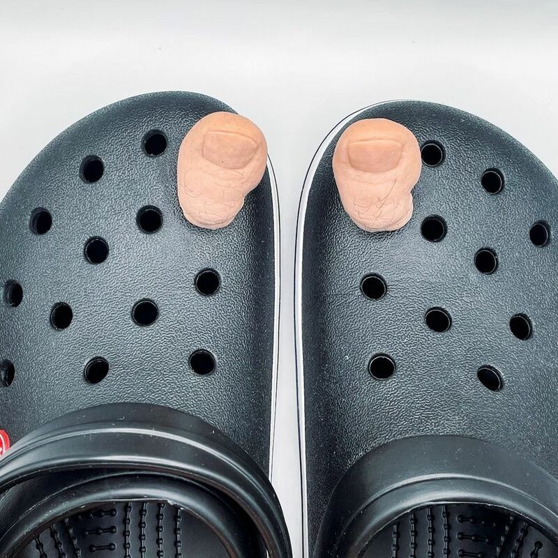 Имитация большого пальца подходят для тапочки пляжная обувь шармы DIY аксессуары для обуви креативные милые смешные съемные подвески для обуви
