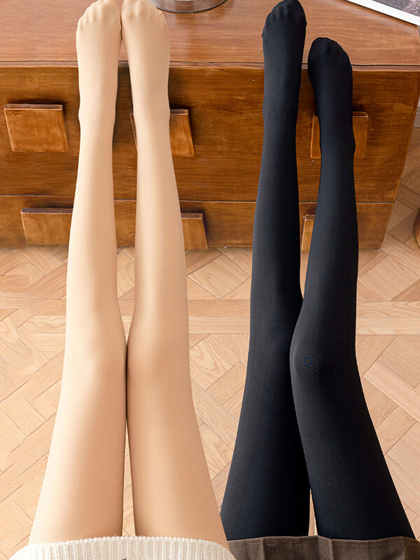 Damskie seksowne legginsy z wysokim stanem ciepłe rajstopy termiczne na co dzień aksamitne rajstopy zagęszczają zimowe leginsy elastyczne Push Up Solid