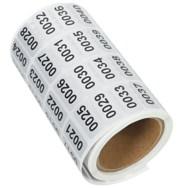 Number 1-2000 Marker Tag Stickers Tag Rectangular Stickers Adhesive Number Decals Convenient Tag