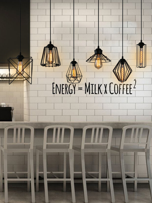 Candelabro de estilo Industrial para loft, candelabro creativo vintage de una sola cabeza para restaurante, pasillo de café