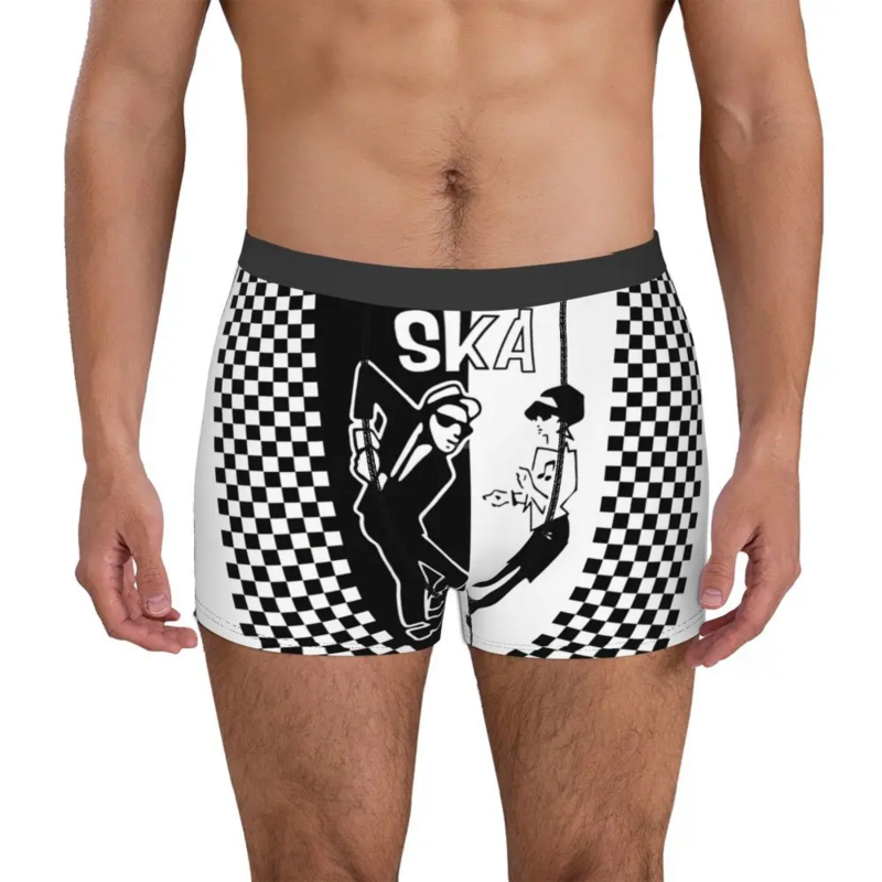 Ska Dance 남성용 복서 브리프, 통기성 있는 창의적인 속옷, 하이 퀄리티 프린트 반바지, 선물 아이디어