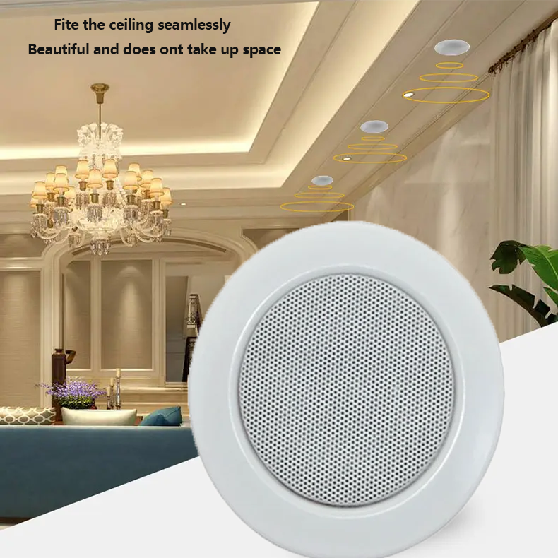 3 Inches 8 Ohm 6W Mini Ceiling Speaker Passive Home Background Music System HiFi Sound In-ceiling For Bathroom Indoor Party