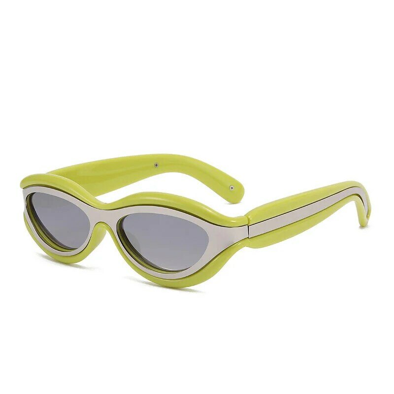 Occhiali da sole retrò con mezza montatura da donna occhiali da sole Cat Eye occhiali da sole moderni alla moda Fashion Luxury Brand Designer Shades con scatola