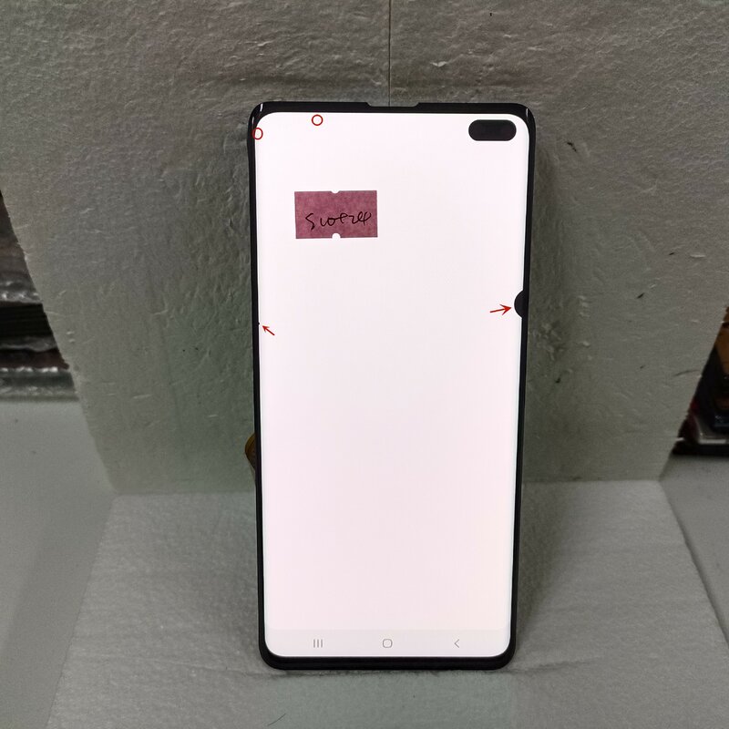 Original S10+ AMOLED LCD For SAMSUNG Galaxy S10 Plus G975 SM-G9750 G975F LCD Display Touch Screen Digitizer Assembly With Defect