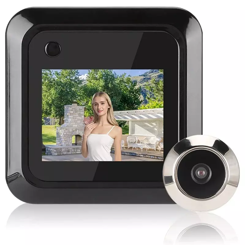 Câmera de vídeo de porta digital grande angular, visualizador Peephole doméstico, entrada de apartamento, 2,4 "LCD, 90 °