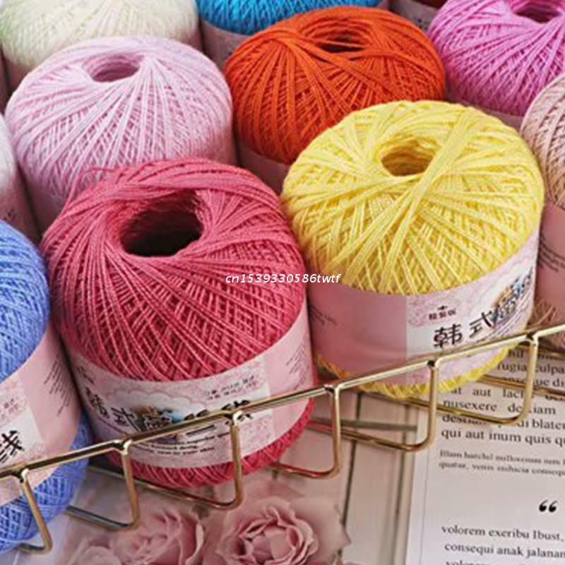 Fil de dentelle de couleur unie pour Crochet, fil à tricoter pour bébé, pull, chaussettes, chapeau, écharpe, boule, fil de laine, livraison directe