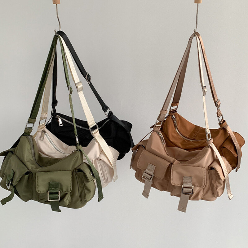 Женская сумка через плечо с несколькими карманами, дизайнерские сумки, роскошные нейлоновые сумки через плечо для женщин 2024, повседневная женская фотосумка