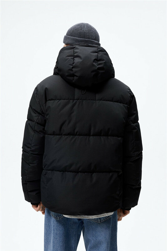 Hooded Cotton Jacket with Plush and Thickened Casual Lamb Cashmere Cotton Jacket with Inner Liner Cotton Jacket for Men