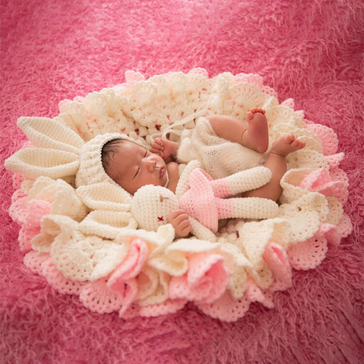 Pakaian fotografi baru lahir, selimut properti tambahan fotografi tema Studio bulan penuh untuk bayi baru lahir