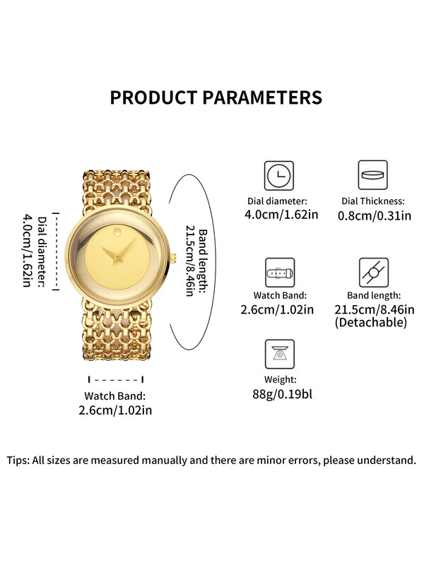 YaLaLuSi Brand Women's Watches Hot Gold Simple Style 2024 New Box Watch Remover Ion Gold Plating