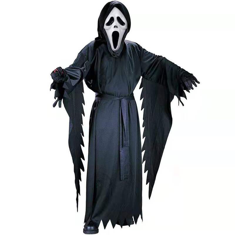 Costume Scream pour enfants, robe de paupières pour enfants, fête d'Halloween, horreur, mort, visage fantôme, garçons, adolescents