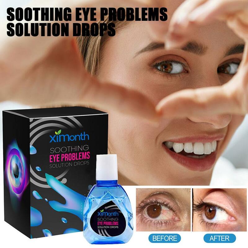 Tratamiento de solución de problemas oculares, gotas calmantes para los ojos, círculos, fatiga oscura, mejora el alivio, elimina la vista del ojo, B2P2, 10ml