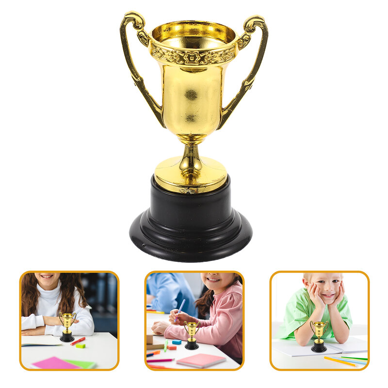 Recompensa de plástico Troféus para crianças, brinquedos infantis, meninas, suprimentos escolares recompensadores, 12pcs