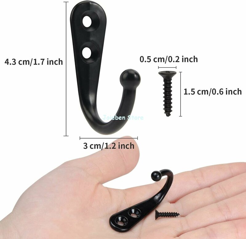 Retro Wall Hooks Hangers Door Wall Mounted Coat Hooks with Screws Suction Heavy Load Rack for Kitchen Bathroom Accessories