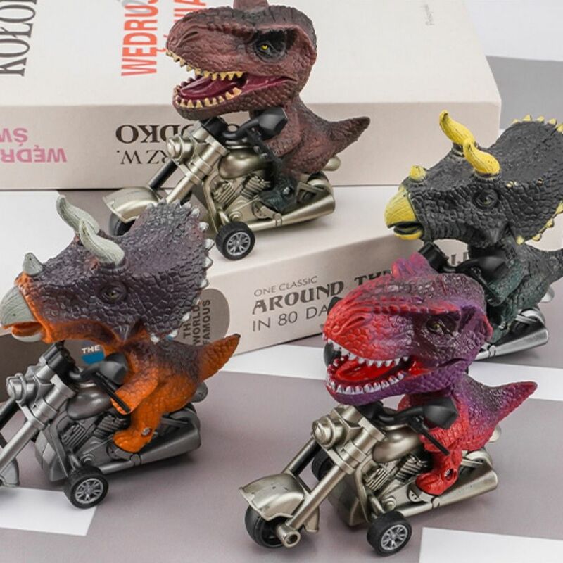 Simulation Dinosaur Motorcycle Toy Inertia Riding Motorcycle Animal Model Pull Back Car Toy Action Figure Children Festival Gift