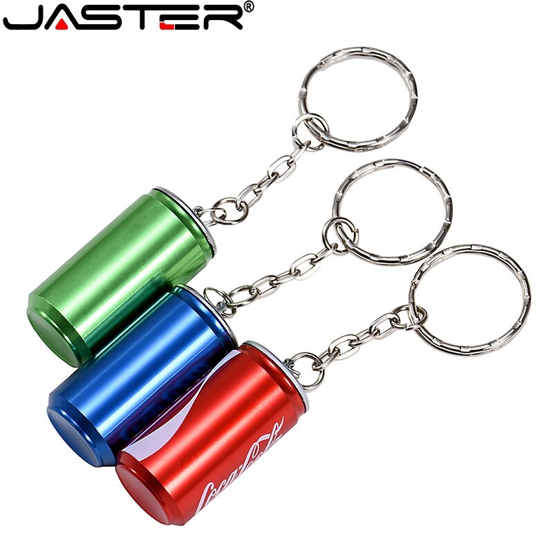 JASTER-새로운 크리에이티브 시뮬레이션 4GB 펜 드라이브 2.0 메모리 플래시 스틱, 8GB 16GB 32GB 64GB 맥주 캔 콜라 음료 수 모델 미국