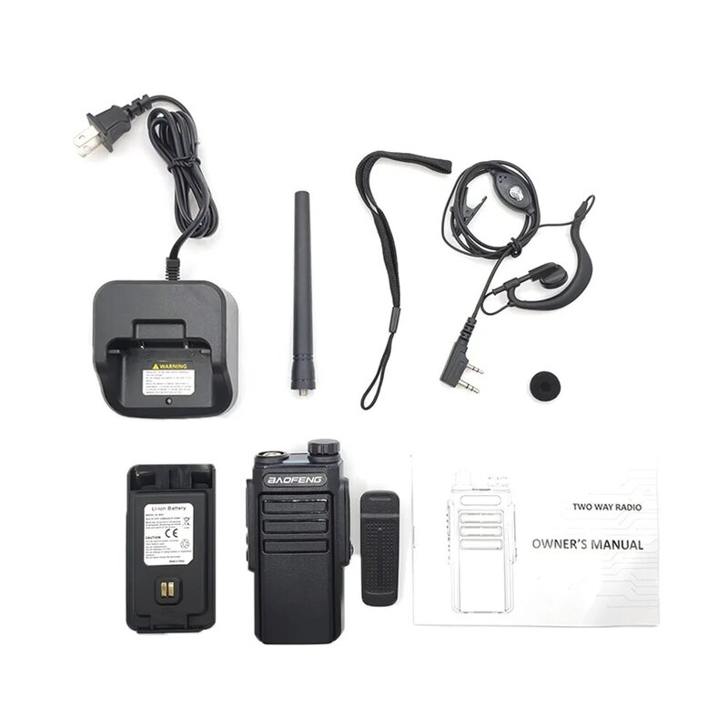 Baofeng-walkie-talkie Mp31 UHF 400-470MHz, Radio portátil con llamadas encriptadas, carga directa pequeña IP54, resistente al agua, 2 unidades