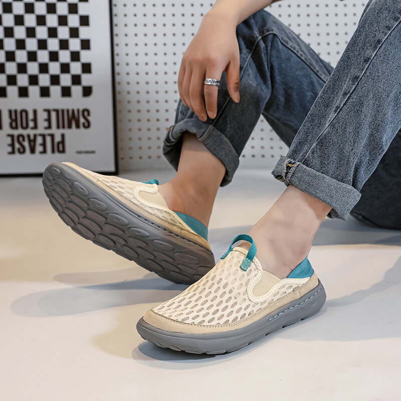 High-quality Hot Sale Summer Men's Shoes Breathable Comfortable Loafers Men Slip-on Casual Shoes Big Size 46 Zapatos De Hombre