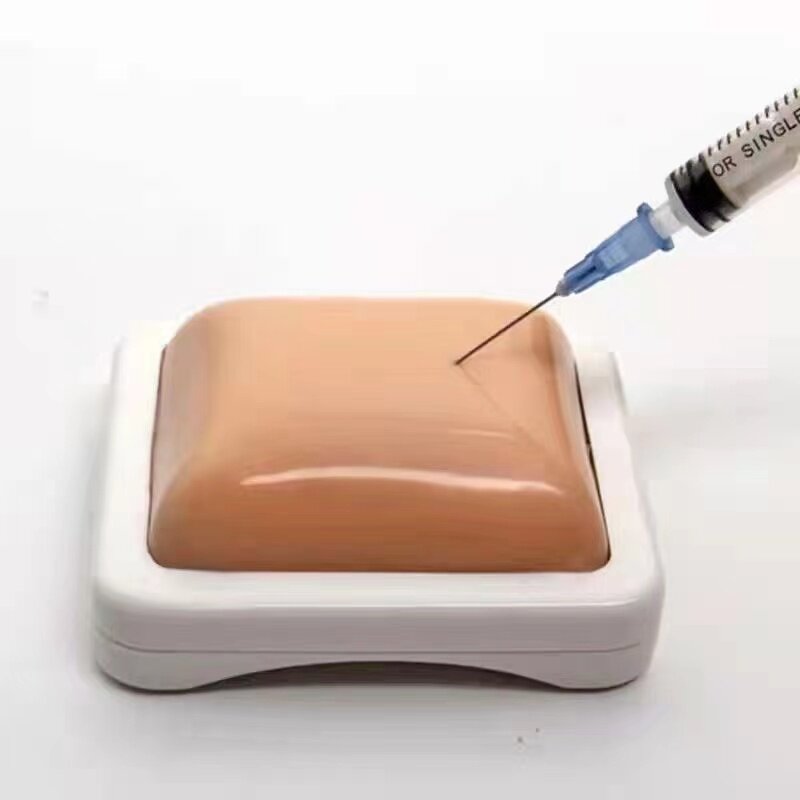 Almohadilla de entrenamiento de inyección de venipuntura IV para enfermeras, modelo de práctica de sutura de piel de silicona para aprender a volver a la sangre