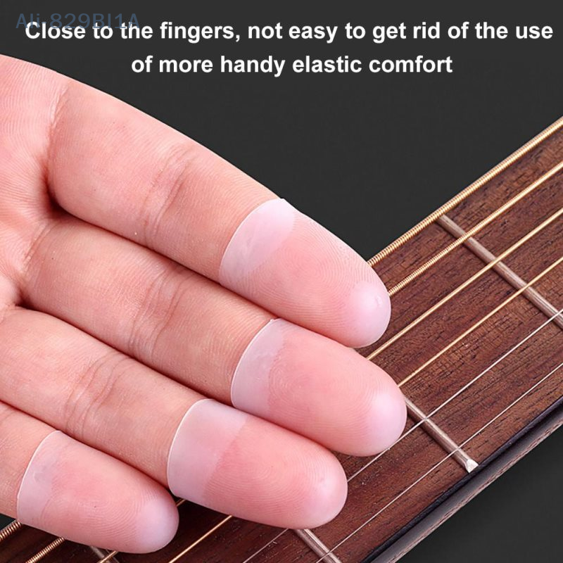 حراس الإصبع من السيليكون ، ملحقات الجيتار ، 4 من السيليكون