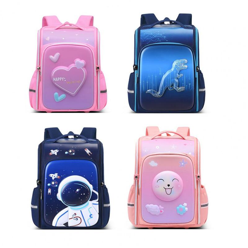 Spine Protection Wear-resistant Smooth Zipper Anti-scratch Bookbag School Bag for Primary School Students