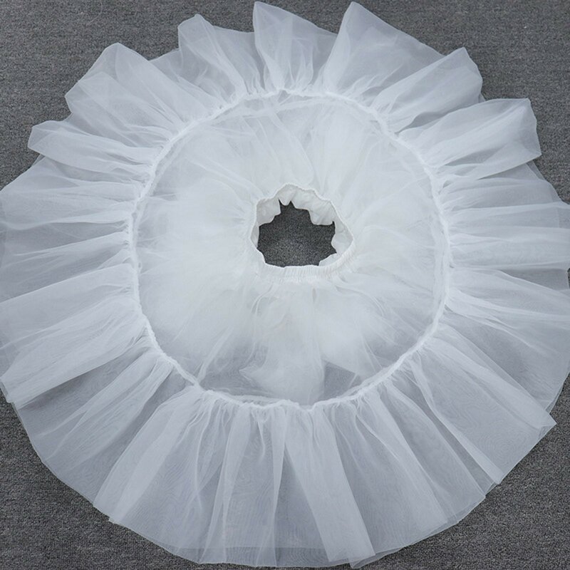 Frauen Karneval Tüll Tutu Röcke geschwollene Mini Mesh kurzen Rock Ballett Krinoline hochwertige Frauen weiße Hochzeit Unterrock