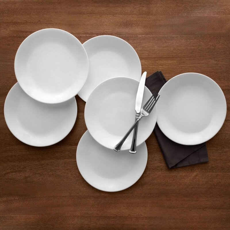 Winter Frost White 8.5" Lunch Plate, Set of 6