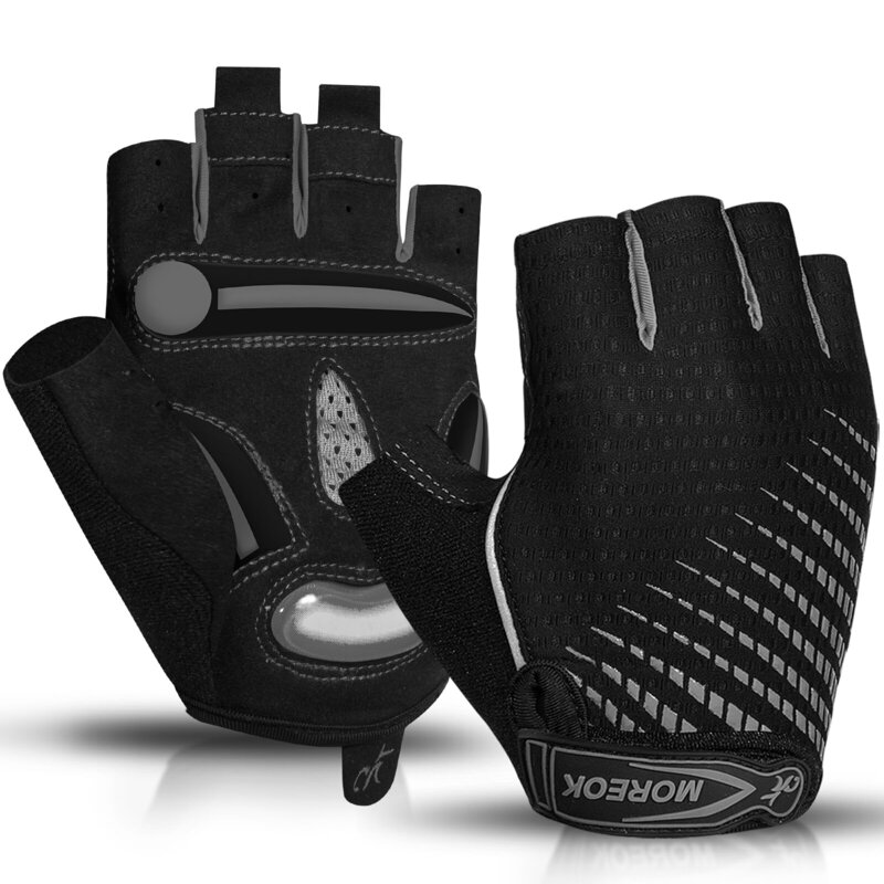 MOREOK Cycling Gloves,Breathable Bicycle Gloves,5MM Gel Pads Non-Slip Mountain Bike Gloves MTB Road Biking Gloves for Men Women